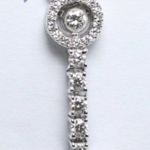 18K White Round Diamond Pendant (1.42 Ct G Vs ) C19000213